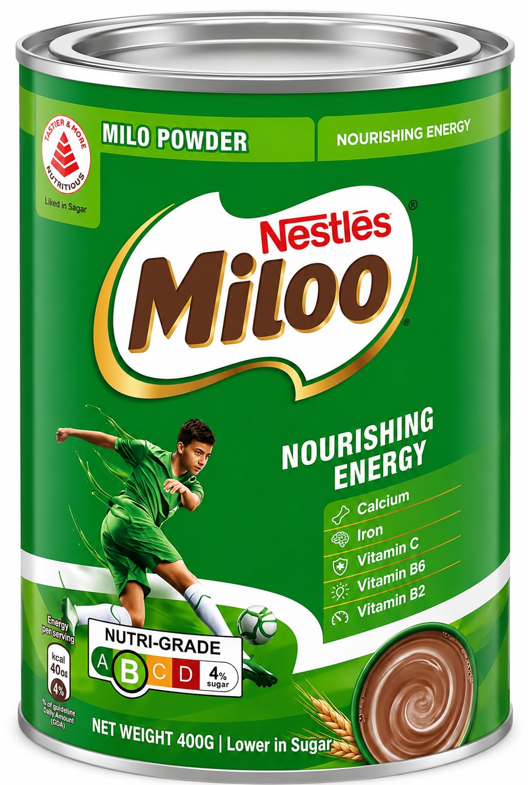 Nestles Milo Chocolate Malt Powder 400g Lower in Sugar By Decadent Foods (Imported Singapore)-image-41