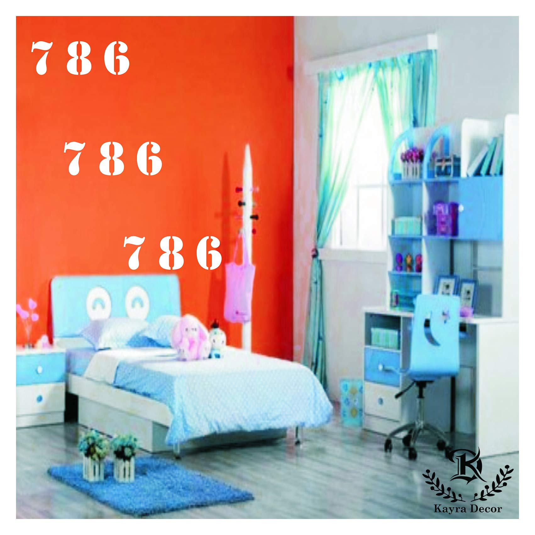Kayra Decor Stencils for Wall Painting Holy Number 786 - Pack of 1, 16-inch x 24-inch - (KHSNT069) (B073JCV2C5) Amazon Price History, Amazon Price Tracker