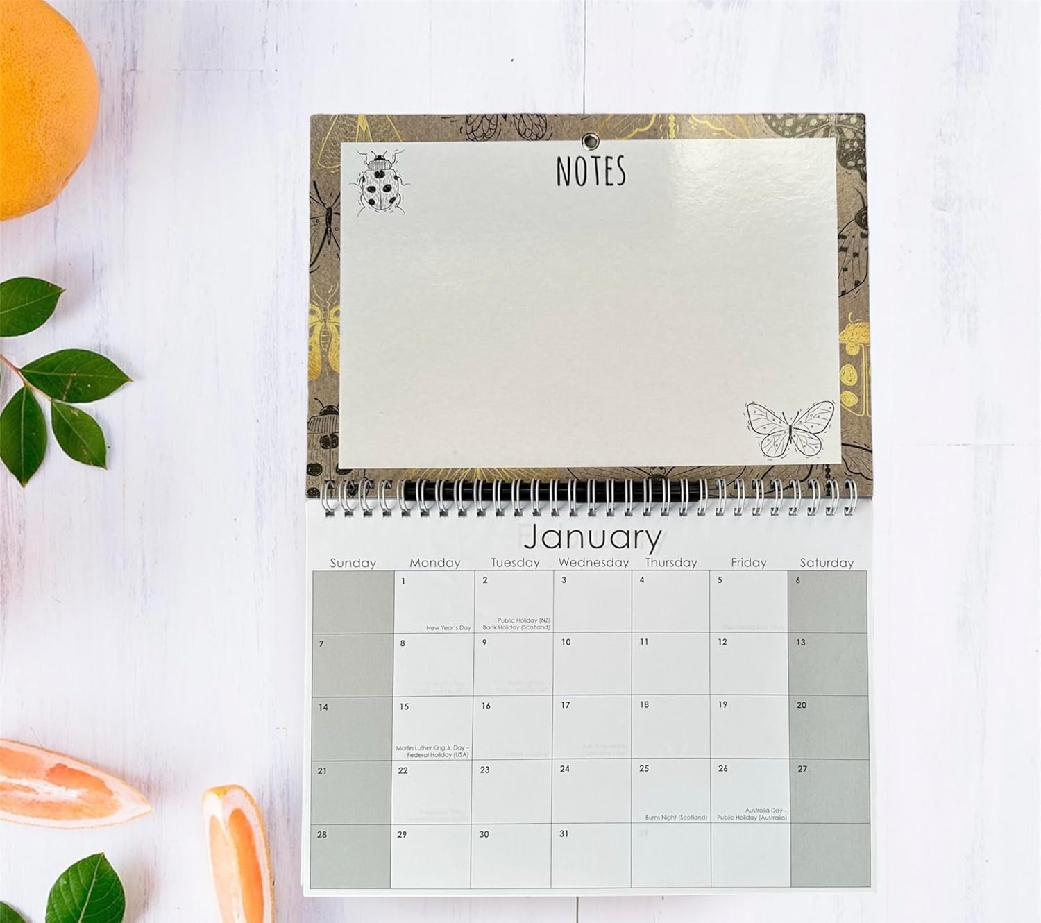 2024 Memo Board Wall Calendar Spiral Bound Hanging Planner Month to