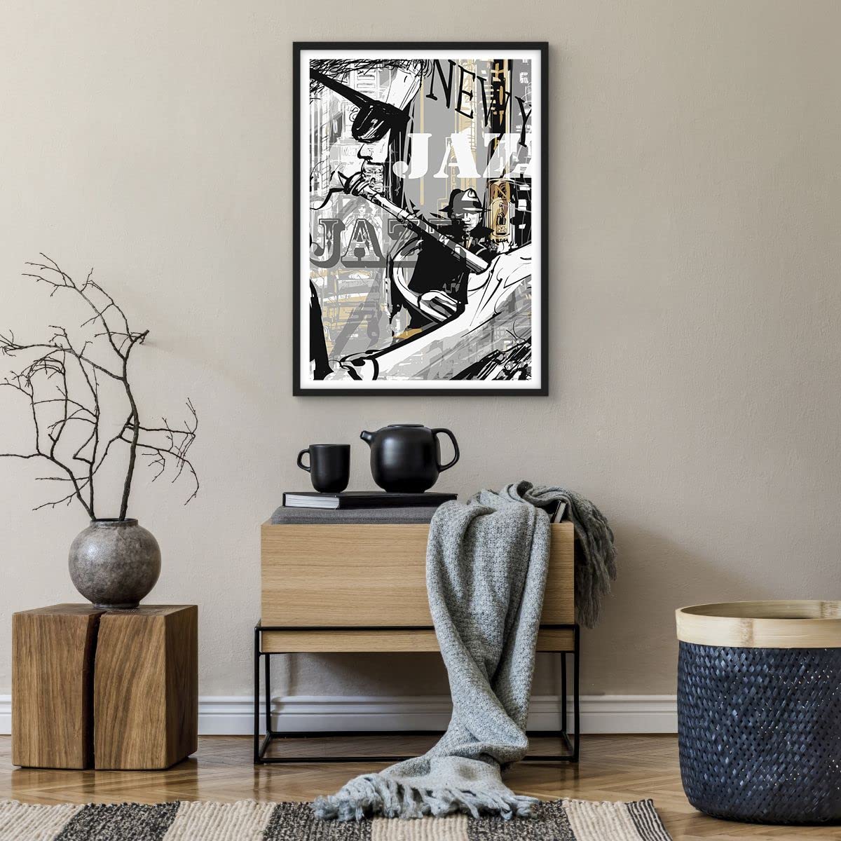 Decorativi Stampa da Parete 50x70cm Poster da Parete jazz musica musicista Cucina Decorazione Murale Wall Art Cornice Nera Quadri Moderni Soggiorno Camera da Letto Grafica Immagini - P2BPA50x70-3792