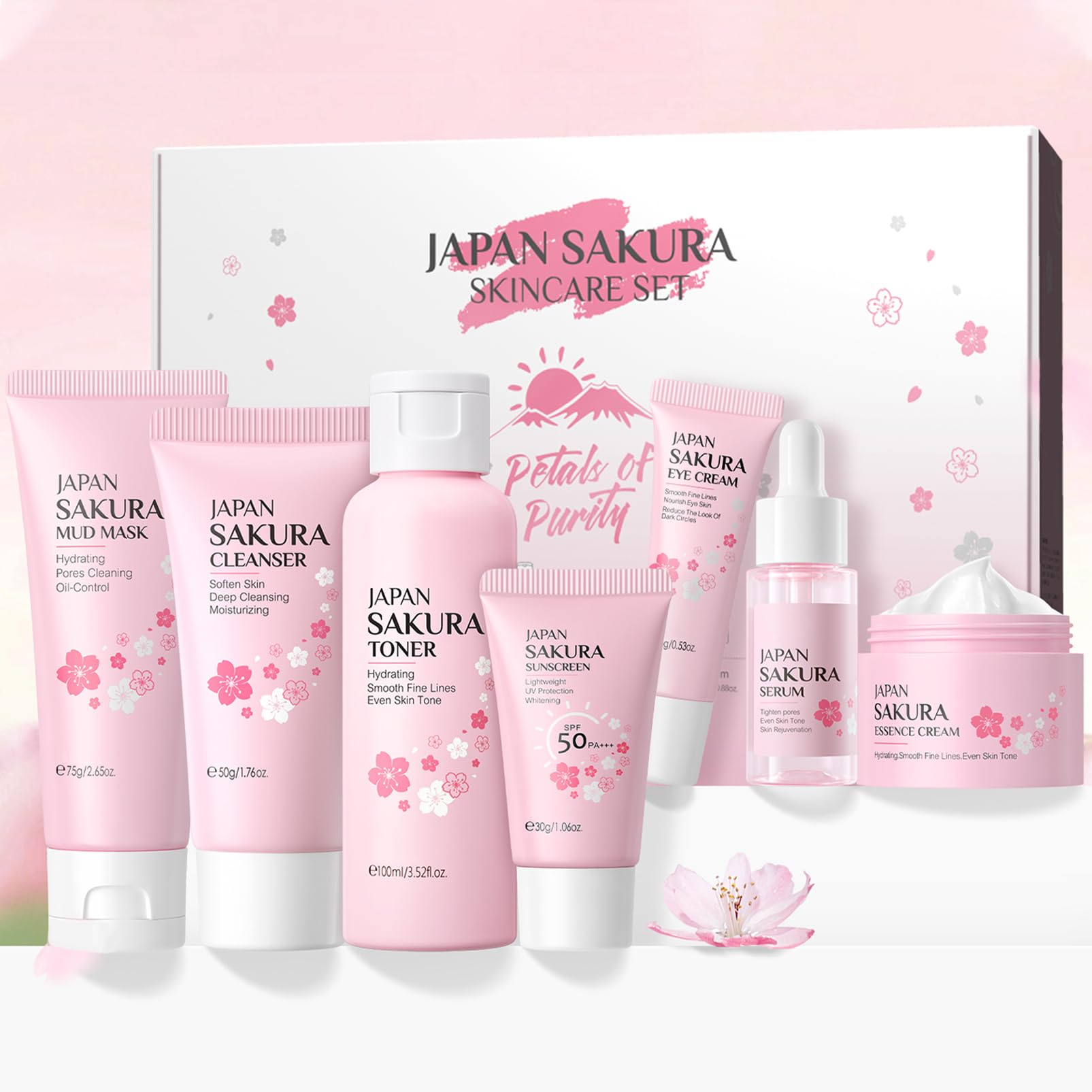 Amazon.com: Skin Care Set JAPAN-SAKURA Women Beauty Gift Sets Skin