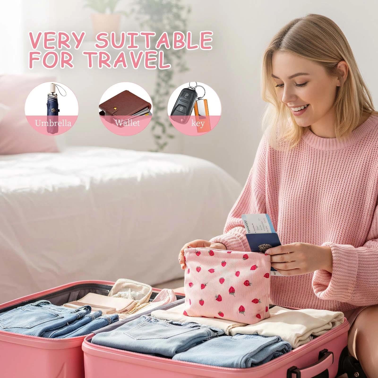 Bolsa de Maquillaje Pequeño, Bolsa de Cosméticos para Viaje y Almacenamiento, Mujer Maquillaj Organizador de Belleza Ideal para Regalar — view 7