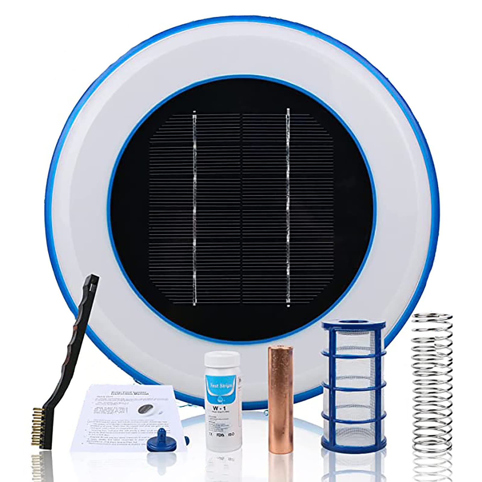 Solarny jonizator basenowy – zasilany energią słoneczną środek czyszczący do basenu i spa, oczyszczacz wody do konserwacji fontanny i basenu