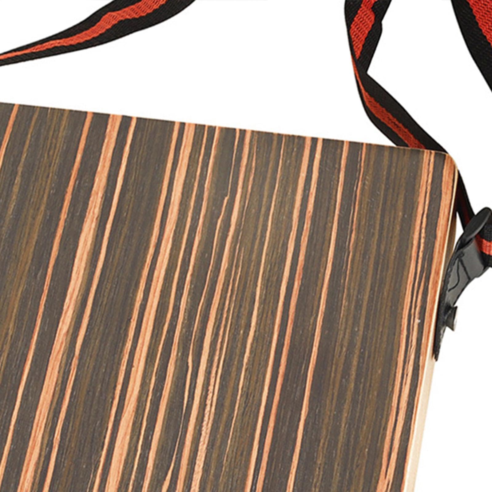 Cajon Portable, Tambour de En Bois, Instrument de Percussion En Bois, Tambour à Main Facile à Transporter Grâce à Sa Sangle Ajustable, avec Sac