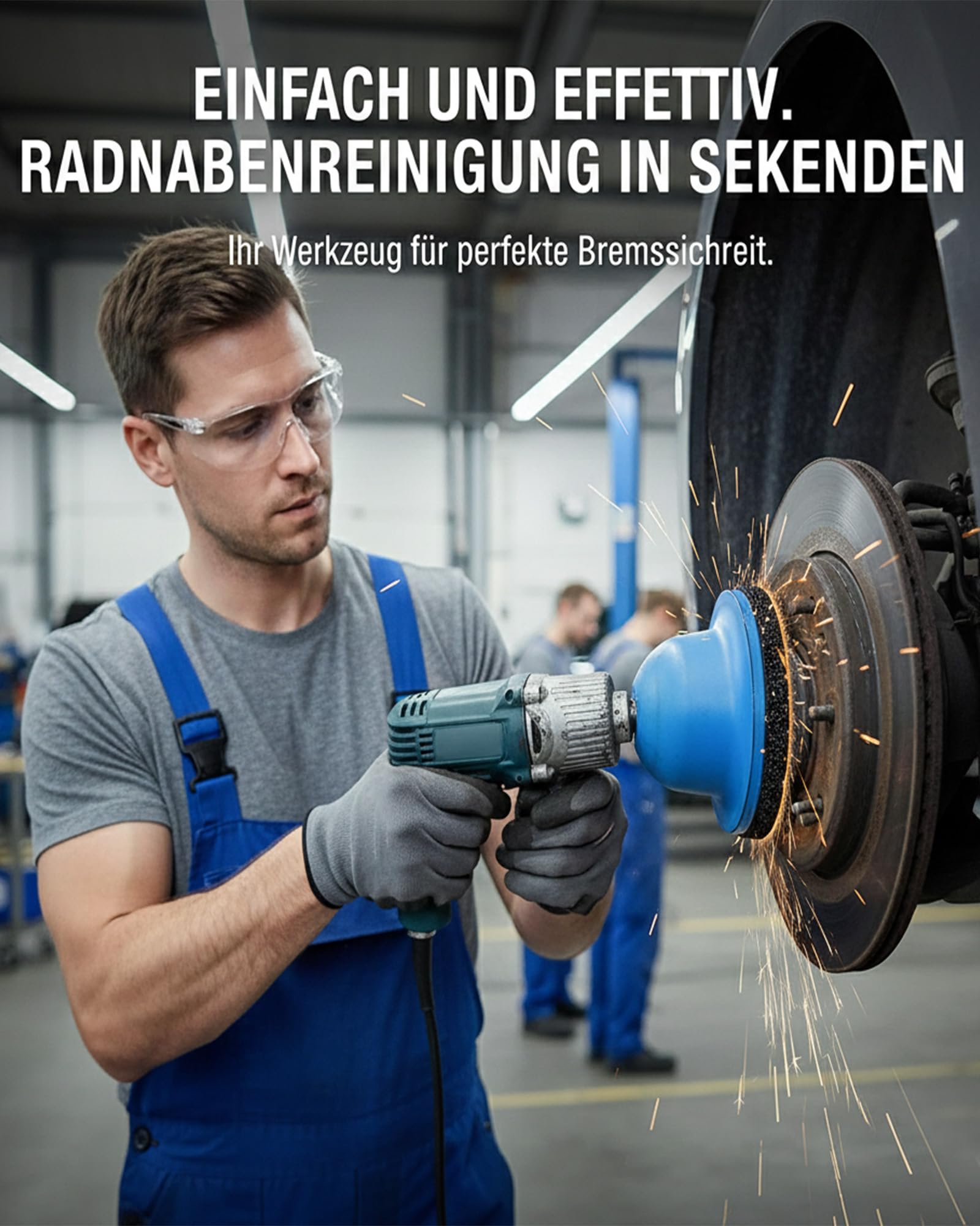 4-Teiliges Radnabenschleifer Auto: Radnabenschleifer Innen-ø 90mm Außen-ø 150mm 2 Stück Schleifrad mit 1/2 Zoll Vierkantantrieb Für Autowerkstätten & DIY Enthusiasten zum Reinigen von Radnaben