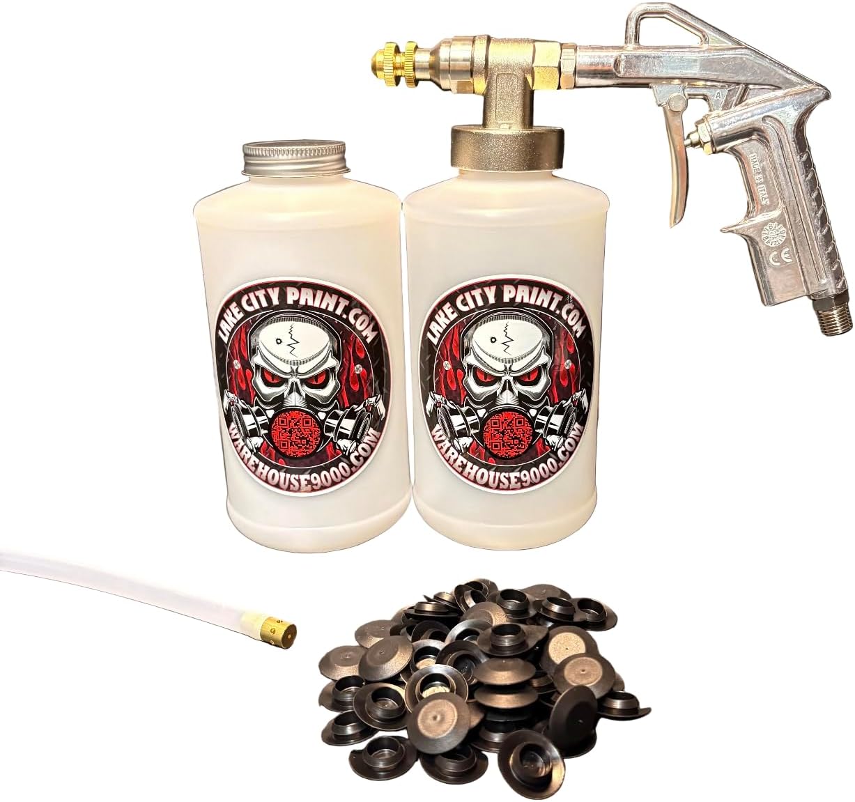 Pro Undercoating Spray Gun - 360* Wand Kit (2 W Quart Bottles)
