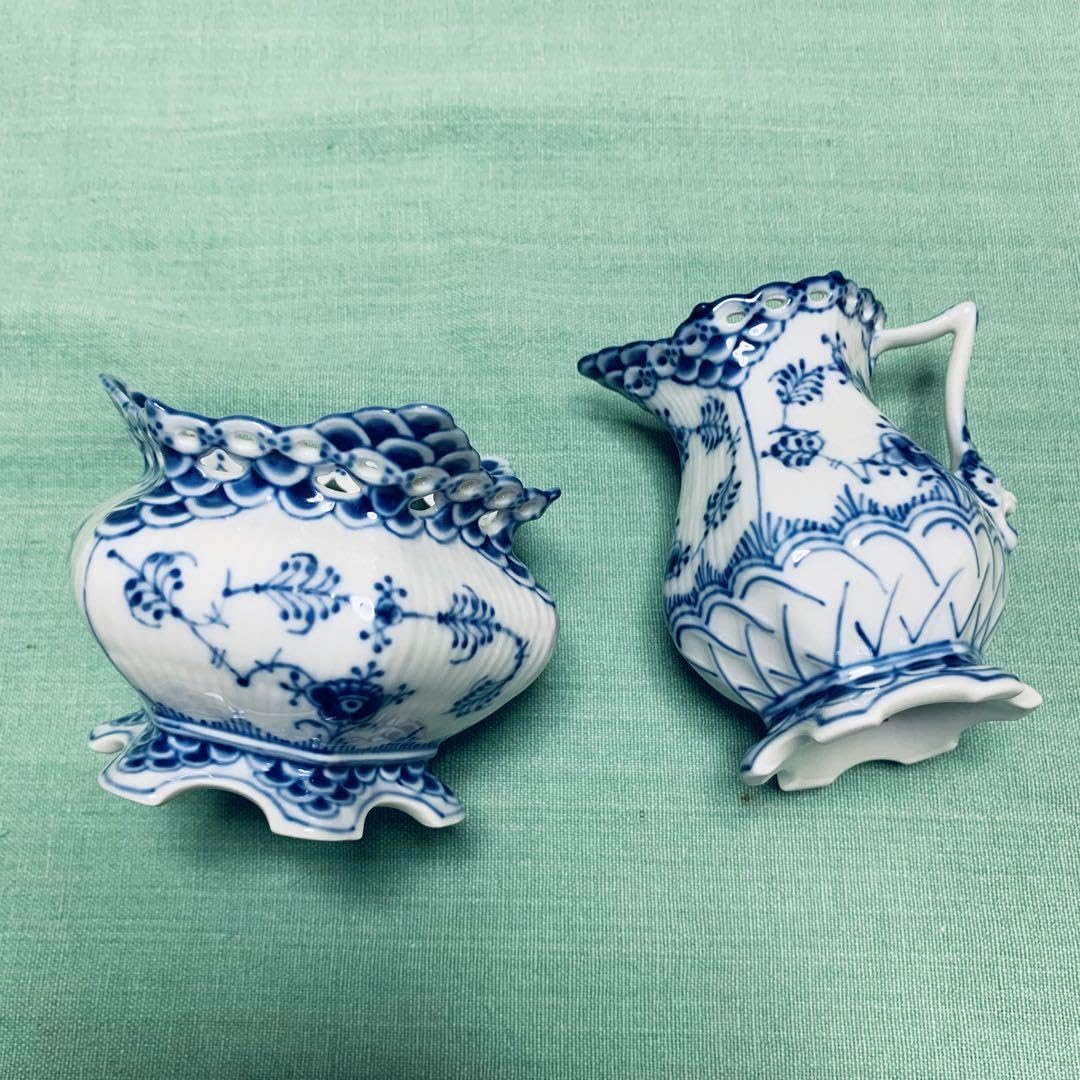 ロイヤルコペンハーゲン　ブルーフルーテッドシュガーポット＆クリーマー ロイヤルコペンハーゲン（Royal Copenhagen） ブルー フルーテッド