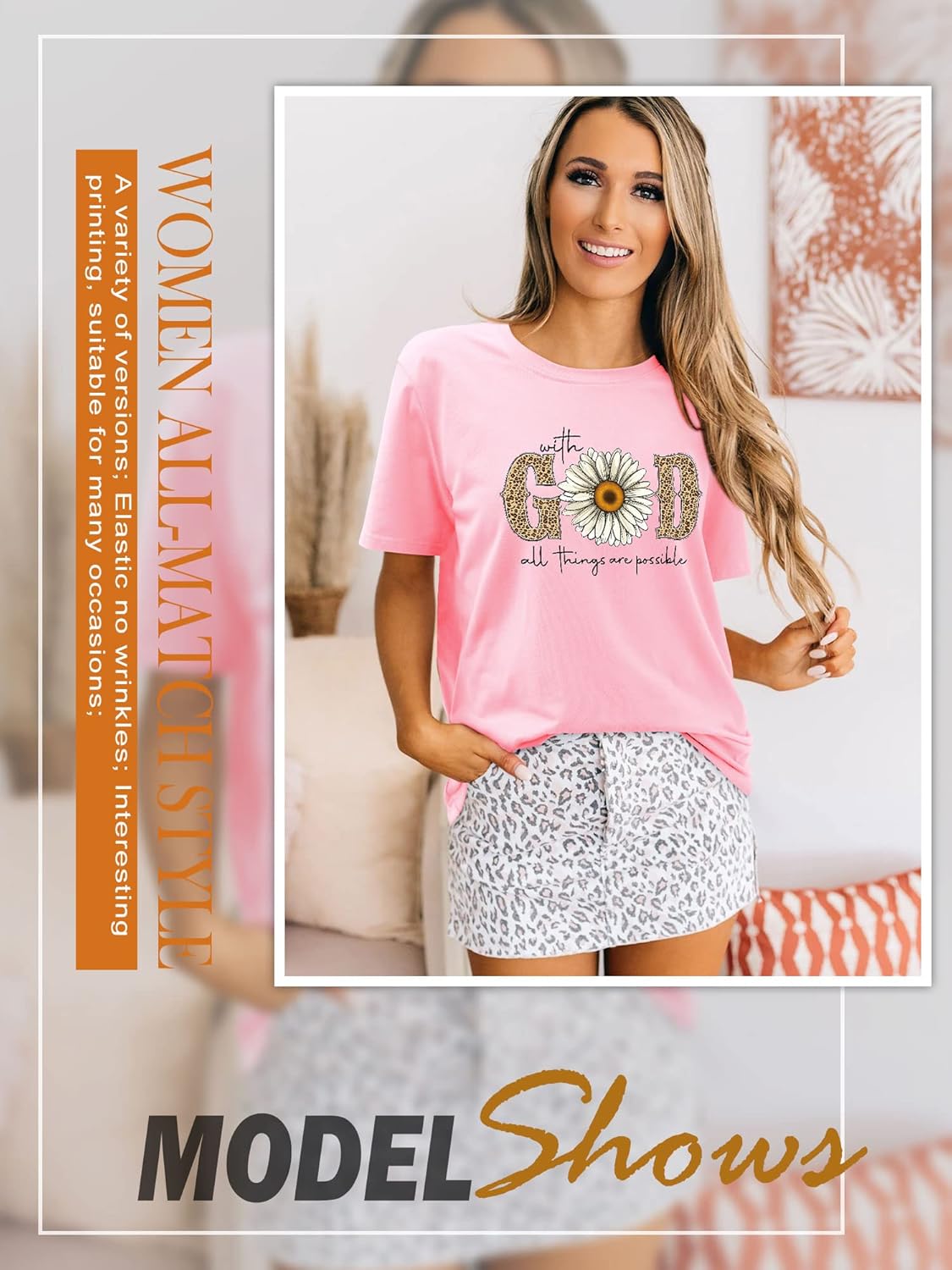 Christian Shirts for Women Faith Religious Sayings T Shirt Vintage Bible Verse Inspirational Short Sleeve Tee Tops - Image 3