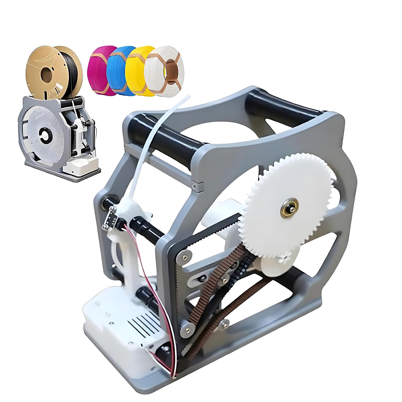 Elektrischer Spulenaufwickler, 3D-Drucker-Filament-Respooler, Auto-Stop, wenn voll, einfacher Rollenwechsel, für PLA-ABS-Filament, Nähgarn