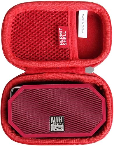 Hermitshell Estuche de viaje para Altec Lansing IMW257-BLK Mini H2O inalámbrico Bluetooth impermeable altavoz (solo caso) (rojo)
