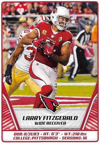 2019 NFL Football Panini Album Sticker #486 Larry Fitzgerald Arizona Cardinals (2 inches Wide X 2 1/4 Inch Tall Individual Album Sticker)
