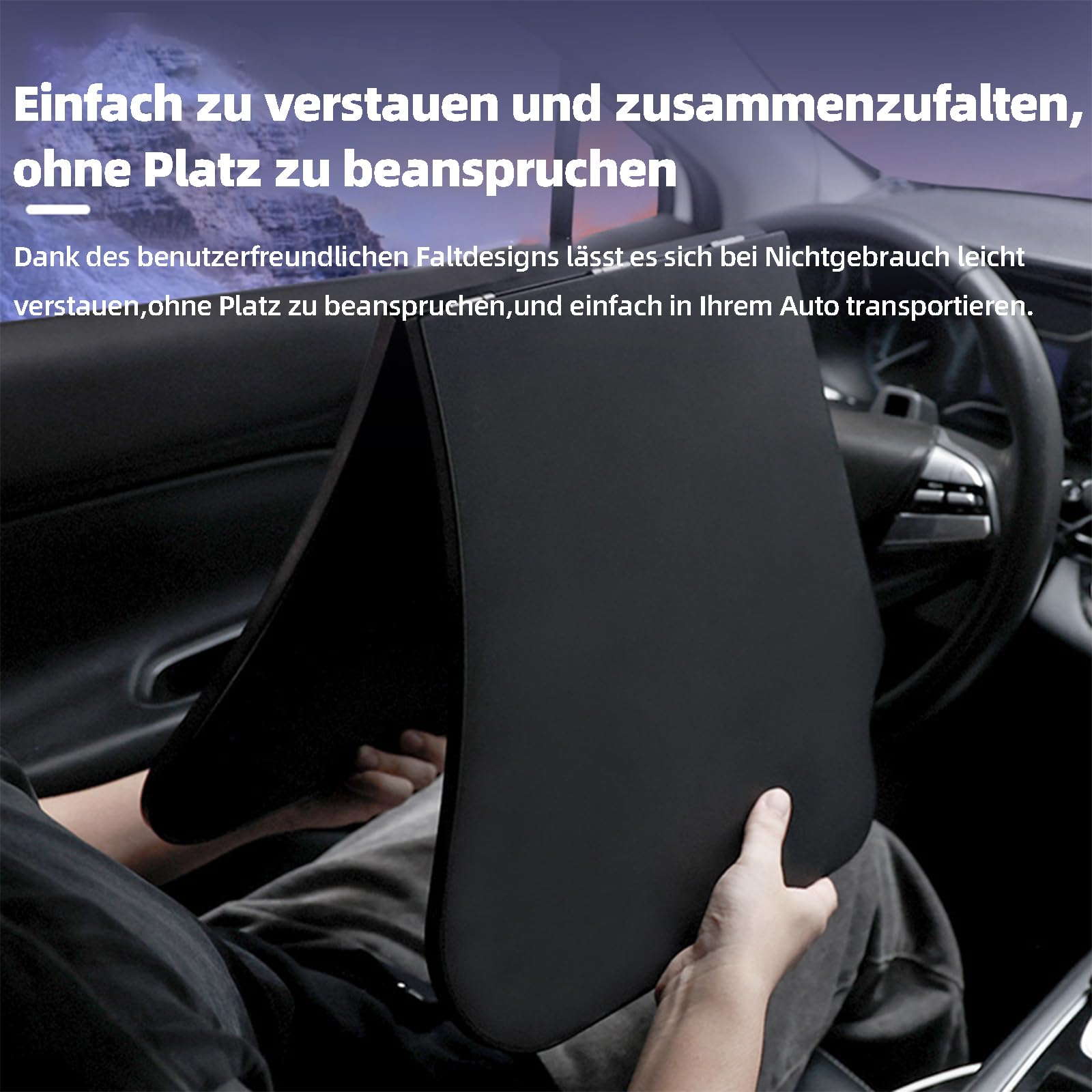 Tragbare Auto Tisch Klappbar Multifunktionaler Auto Laptop Tisch für Fahrer und Beifahrer Mobiler Auto ESS Tisch mit Ergonomischem Gebogenem Design Ideal für Arbeiten Essen und Freizeit im Auto