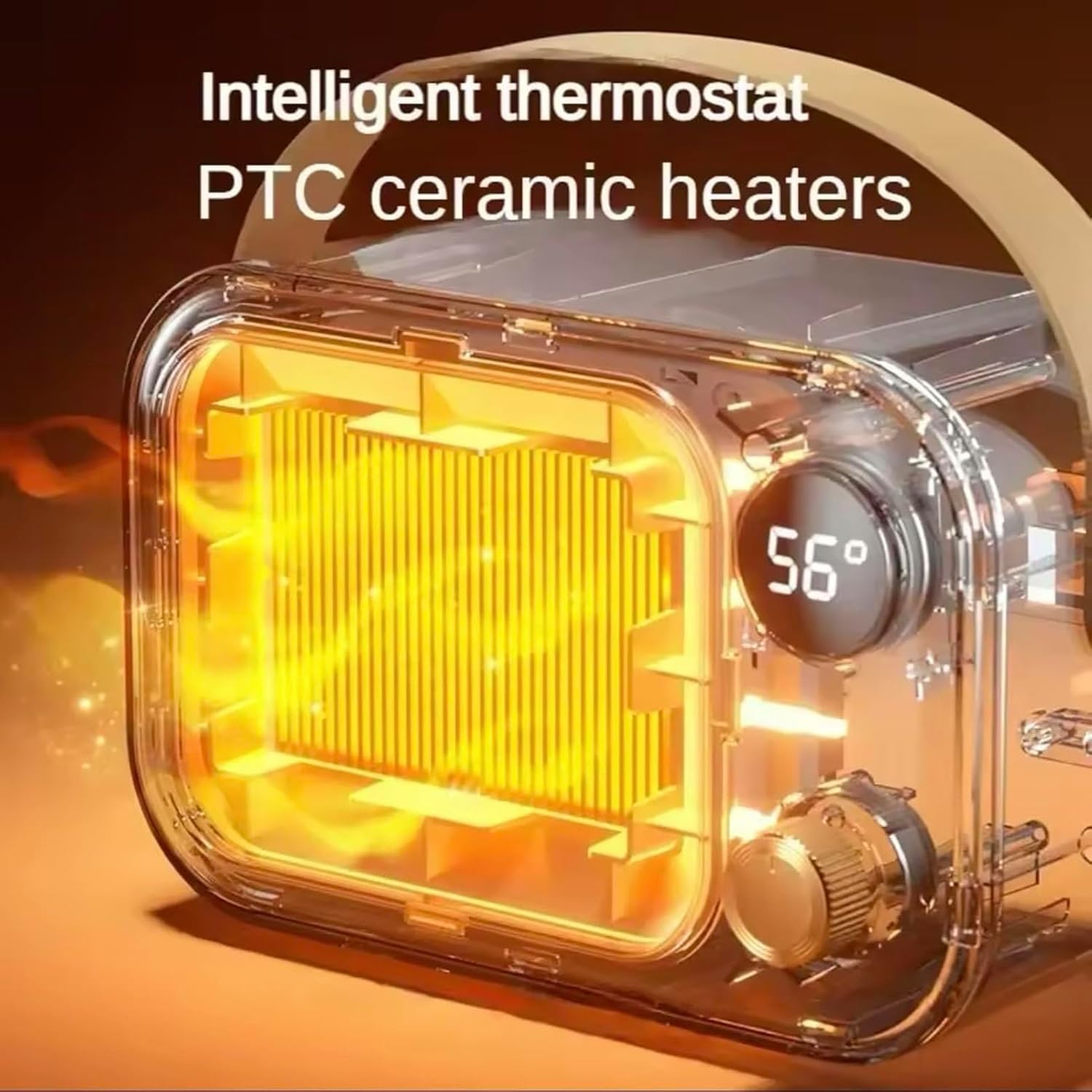 Elektryczny podgrzewacz do łóżka z termostatem, PTC ceramiczny podgrzewacz wody 1200 W, pokrętło regulacji temperatury, cyfrowy wyświetlacz LED, do łóżka, kurczaka