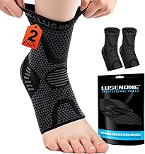 2 Pack Ankle Support for Women & Men, Achilles Tendonitis Support Socks, Compression Ankle Brace Support for Sprained Ankle, Ligament Damage, Plantar Fasciitis, Heel Pain, Running, Sports