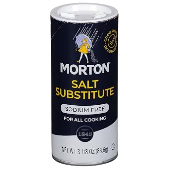 Morton Salt Substitute, Sodium Free Salt Substitutes with No Sodium, 3.125oz