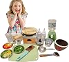 Mini Kitchen Toy Set - Real Cookware Kitchen Tools Playset | Mini Stove Burner, Real Food Cooking Tools, Condiment Bottle for Kids Explore Cooking Creativity A mini kitchen suitable for young avid