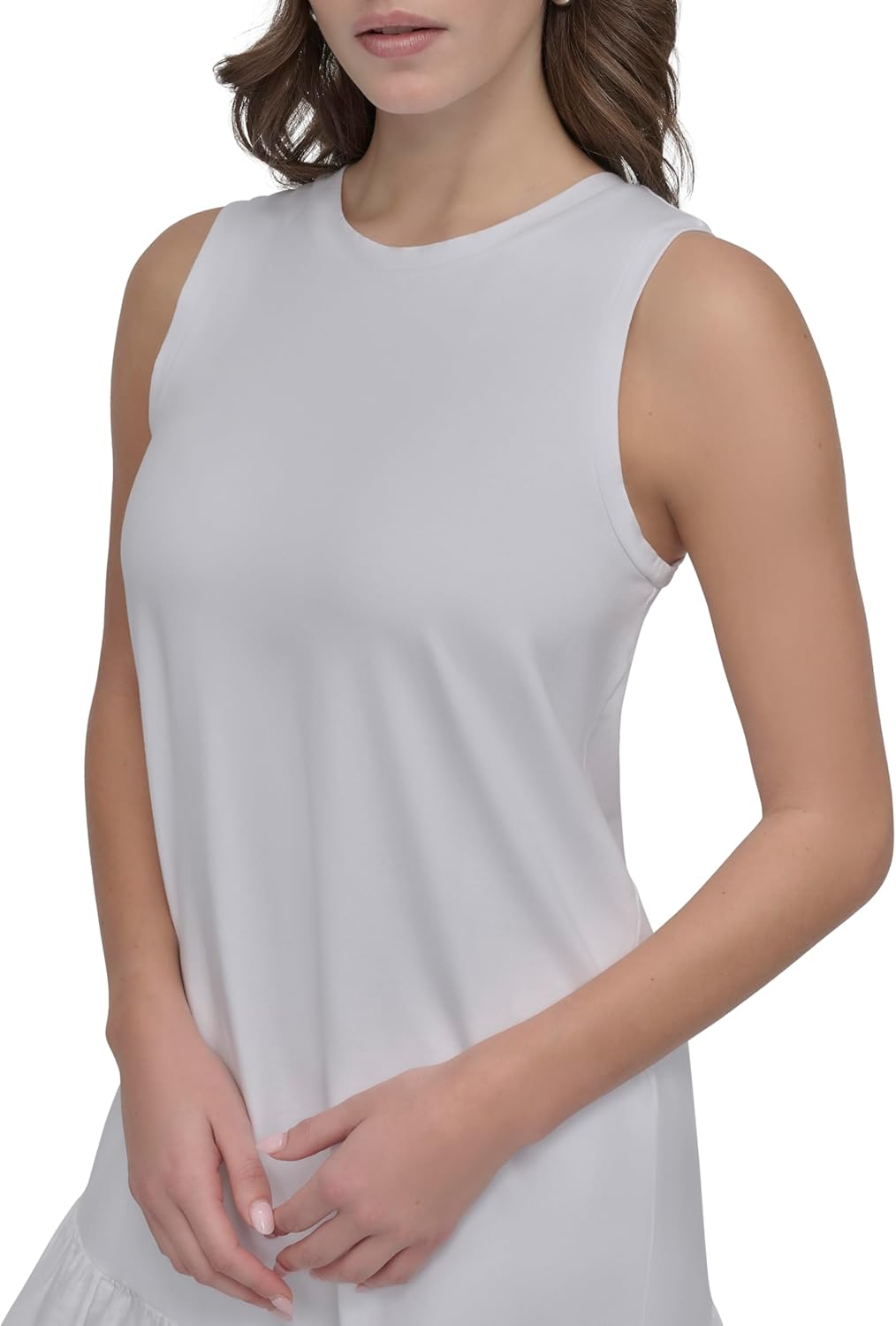 DKNY Womens Lightweight Cotton Stretch Linen Dress - Image 5