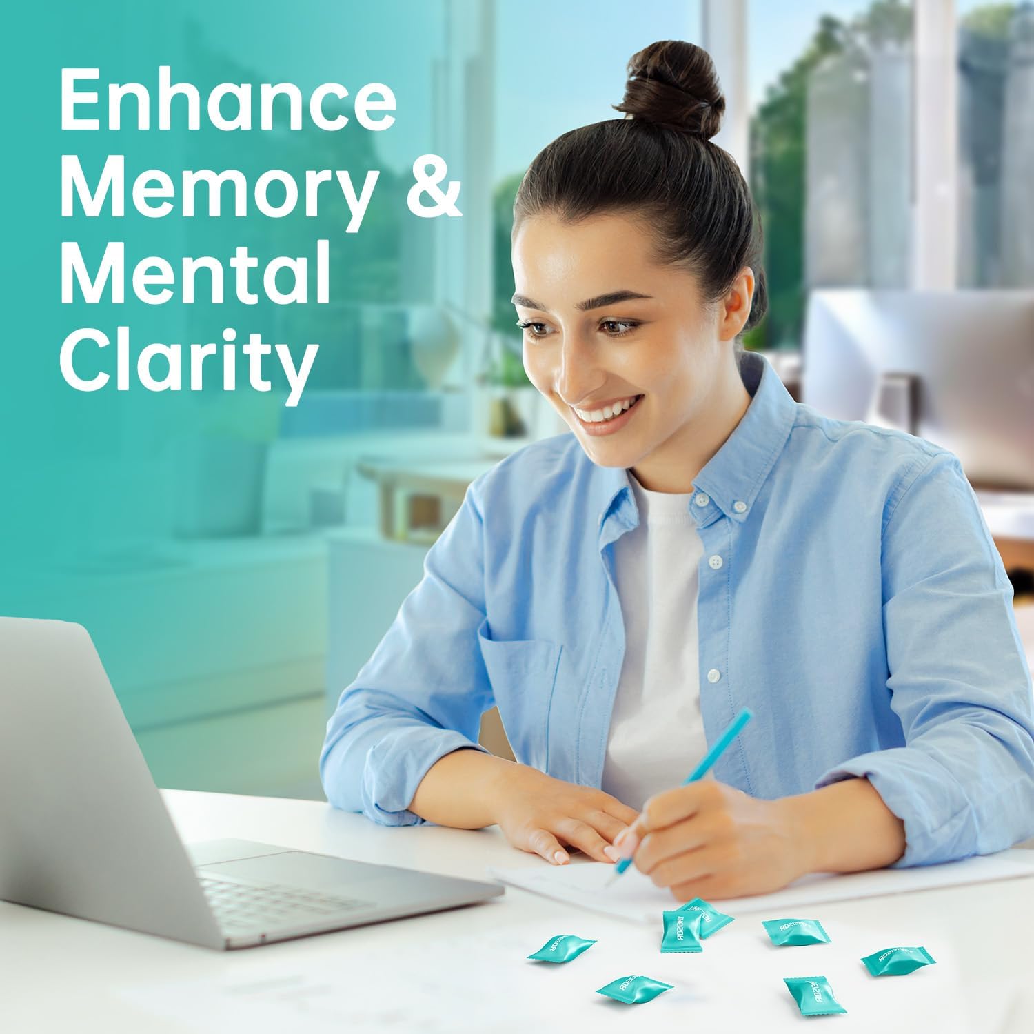 Lions Mane Mushroom Gummies for Adults, 10 in 1 Mushroom Supplement,Brain Supplements for Memory and Focus & Cognitive Performance,with Chaga, Reishi, etc. 60 Gummies,Individually Packaged - Image 5