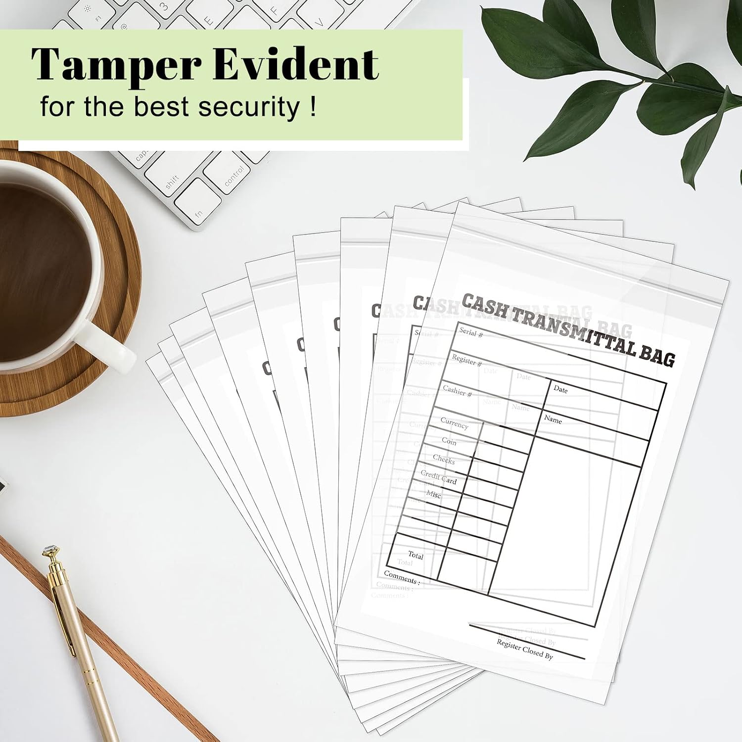800 Pcs Cash Transmittal Bags Bank Supplies Deposit Bags Bank Bag Plastic Clear Money Pouch Security Bank Pocket for Bank Currency, Coin, Receipts, Checks, 6.7 x 11.4 Inches image 5