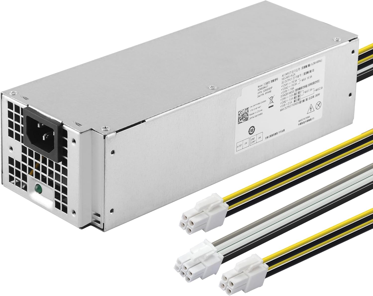 H260EBM-01 WYHR8 260W Power Supply Compatible with Dell Optiplex 3060 3050 3050MT 5050 5060 7050 7060 7070 3080 5080 7080 5090 7090 7080MT 7090MT.AC260EBM-01 L260EBM-01 D260EBM-01 J17YJ JJ4YW