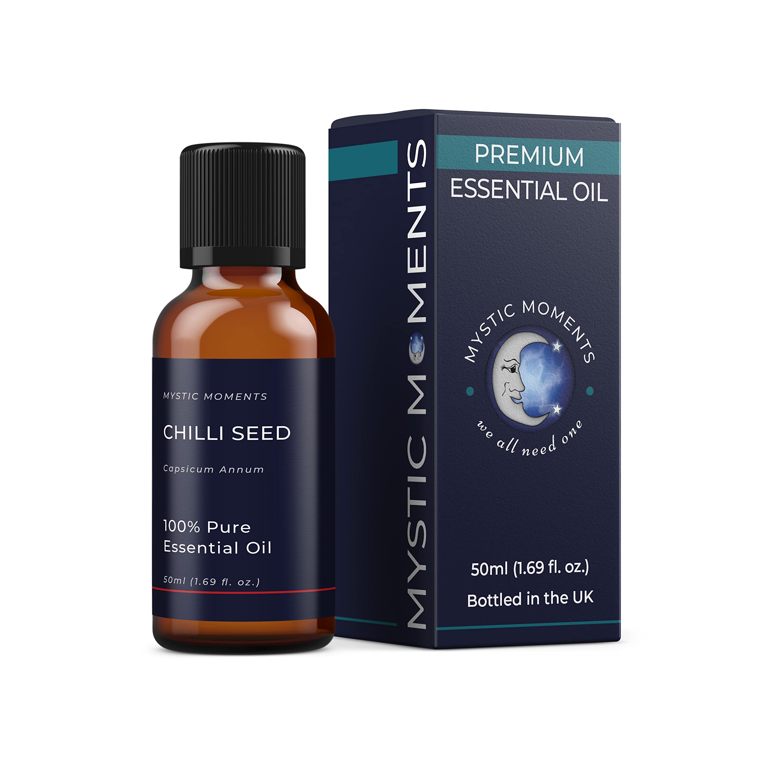 Mystic Moments | Chilli Seed Essential Oil 50ml | Capsicum annuum | Warm Spicy Aroma for Invigorating Home Ambience & Aromatic Blends
