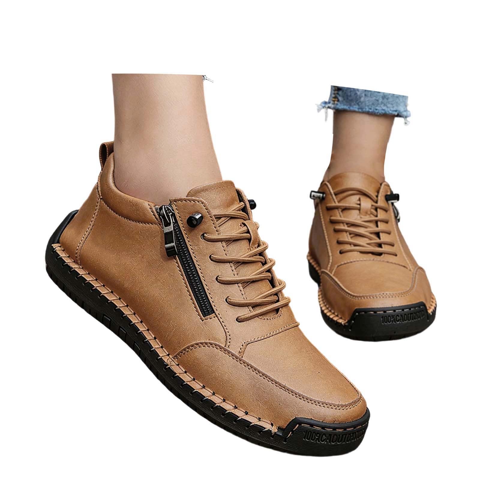 Zapatos de cuero impermeables para mujer con suela ortopédica cómoda 6