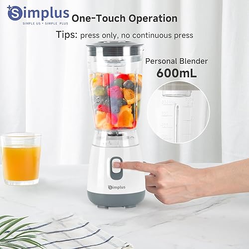 Miniatura 4 de SIMPLUS Licuadora para batidos, licuadoras pequeñas portátiles de 20 onzas sin BPA para cocina, mini exprimidor para batidos, bebidas proteicas,