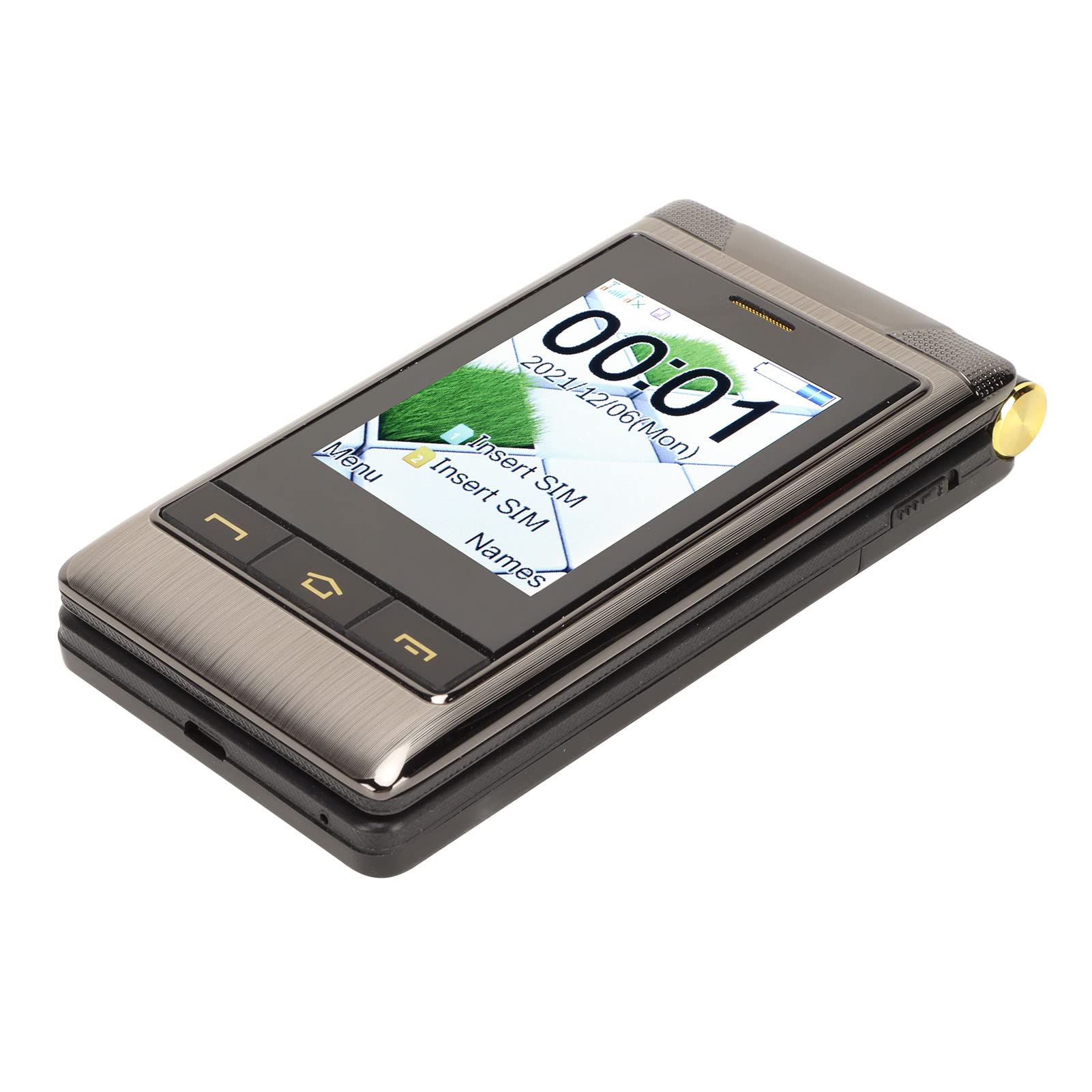 Teléfono con Tapa para Personas Mayores, Teléfono con Tapa, Teléfono Celular con Botón Grande para Personas Mayores, Teléfono Móvil con Pantalla Dual, Pantalla Táctil de