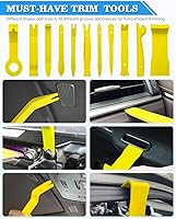 Vista 2 de Poraxy - Kit de 19 piezas de herramientas de extracción para panel y puertas de automóvil, herramienta de extracción de audio, alicates de clip