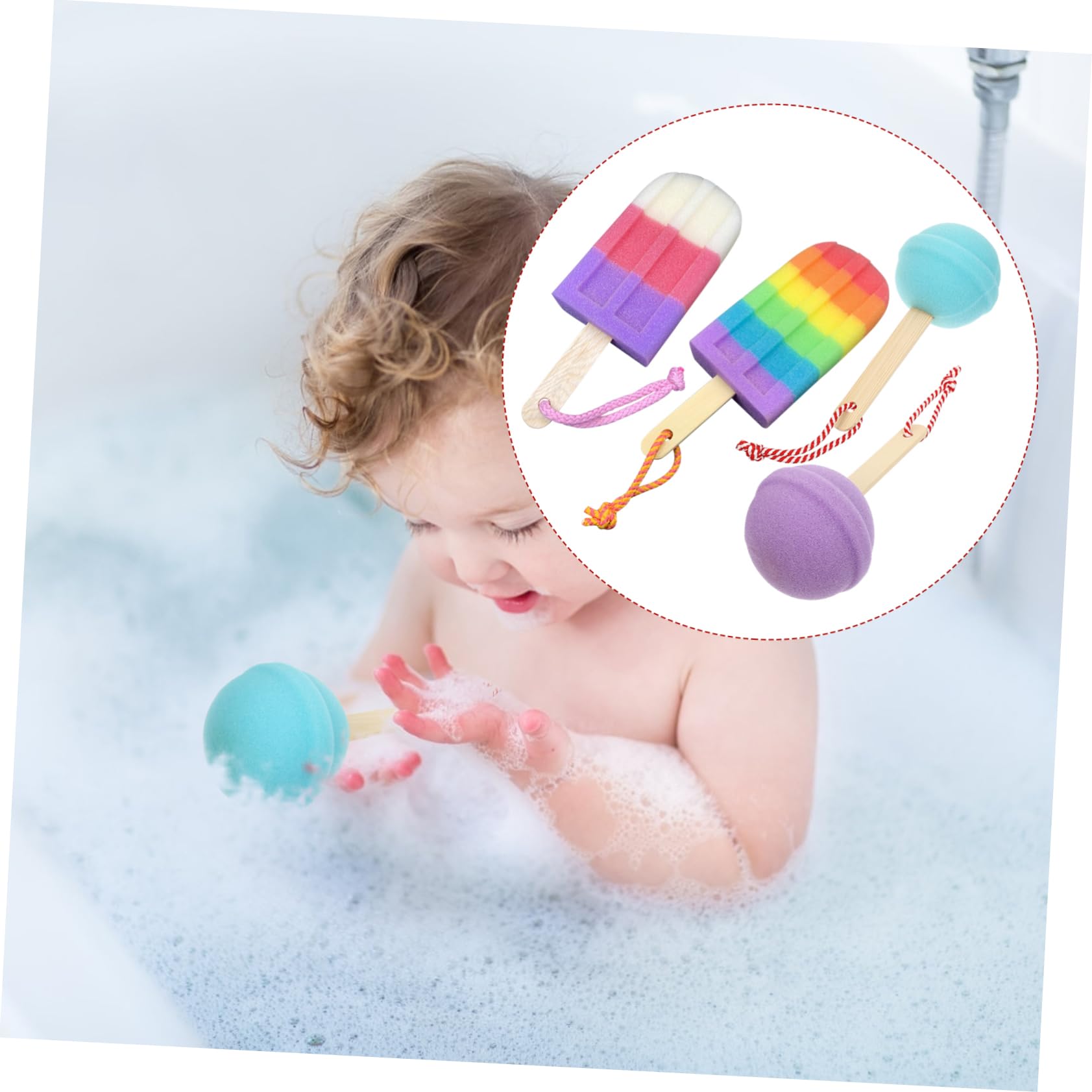 Beaupretty 16piezas Esponjas Coloridas Exfoliantes Para Cuerpo Para Bebés y Adultos Material y Espesa Accesorios De Coloridos y Funcionales