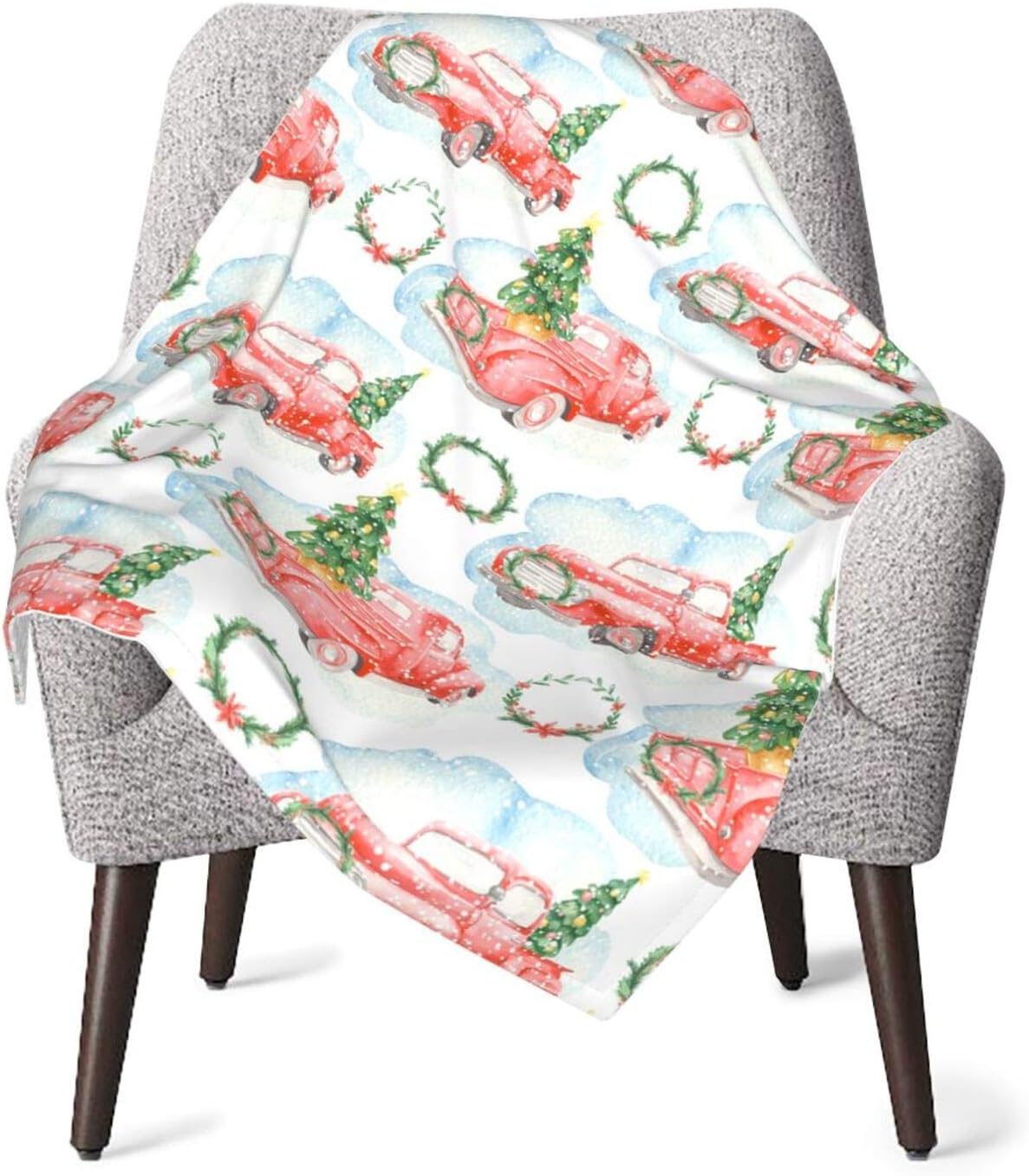 ブランケット 毛布 ひざ掛け ベビー毛布 水彩画 車 雪 クリスマス クリスマスツリー 冬 厚手 軽い ふわふわ ポリエステル シングル 76cm 100 赤ちゃん 暖かい おしゃれ かわいい 通気性 保育園 お昼寝 出産祝い