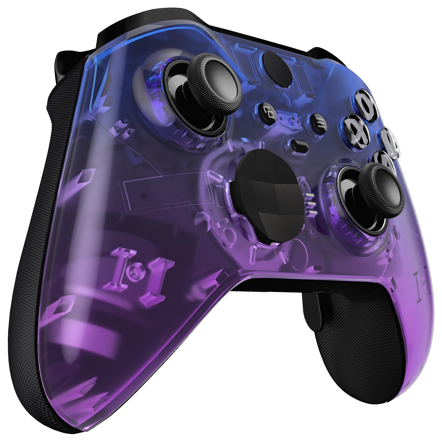 eXtremeRate Carcasa para Xbox One Elite Protectora Placa Frontal Reemplazo Kit Cubierta Shell Funda para Xbox One Elite Series 2 Modelo 1797 Mando-Incluye Anillos de Joysticks(Bluebell Gradiente) — view 7