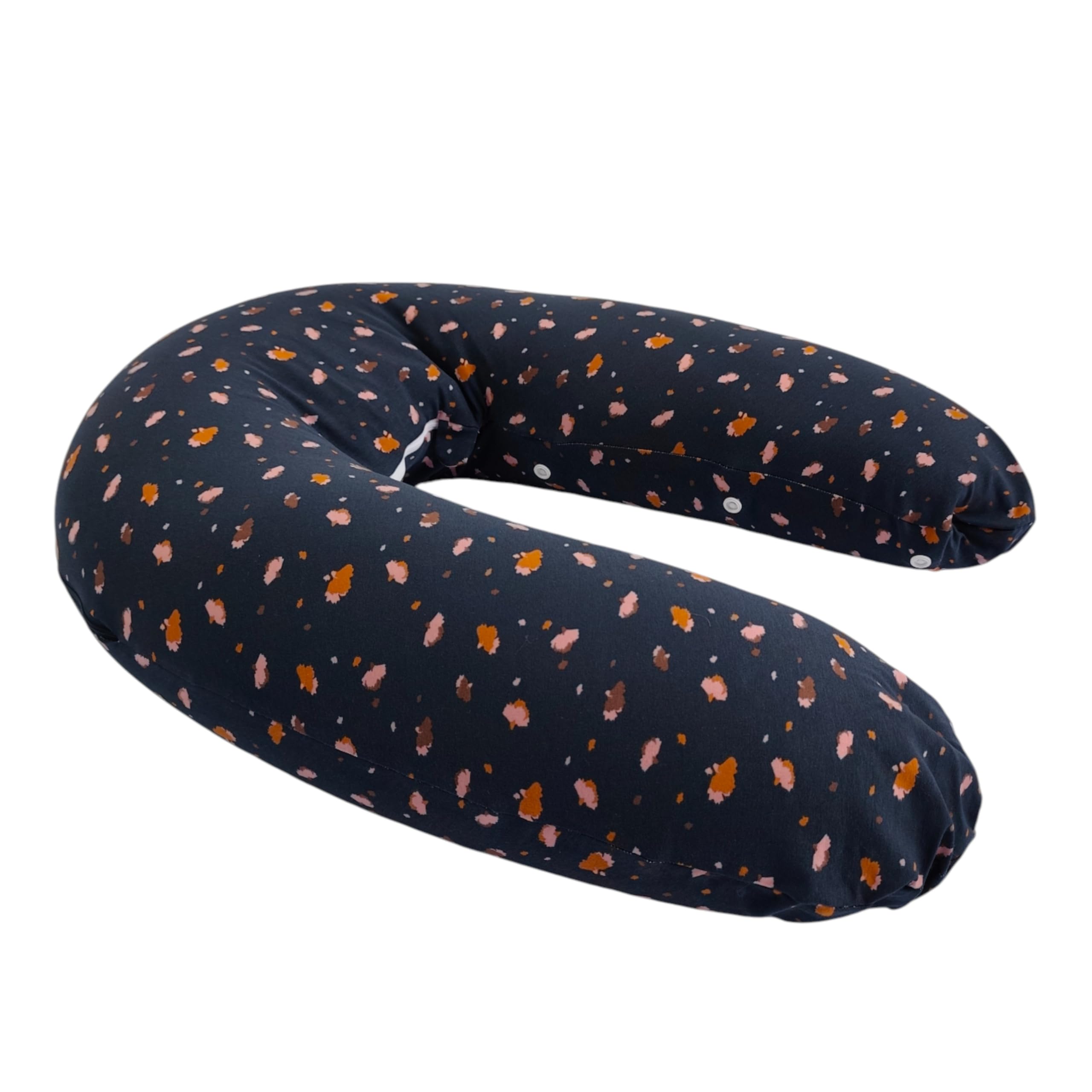 Candide - Coussin De Grossesse et d'allaitement Multifonctions 3 en 1 Multirelax, Breveté, Transat Bébé, Déhoussable, Fabriqué en France, 78x44cm (Jersey Fleurs)