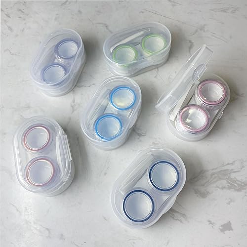 Miniatura 6 de Paquete de 6 fundas para lentes de contacto, kit de viaje, kit de almacenamiento portátil al aire libre, estuche para lentes de contacto para viajes