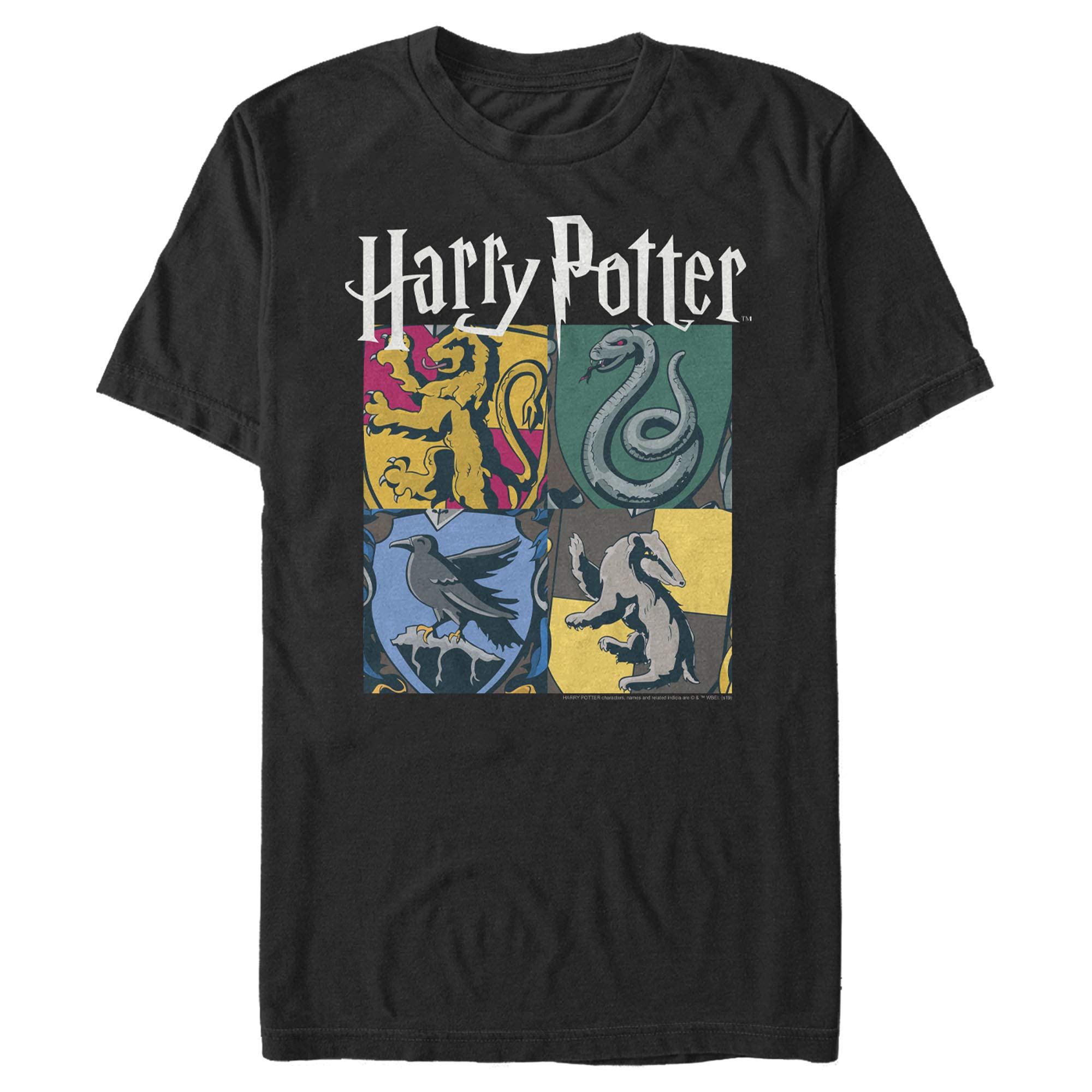 Harry Potter Men's T-Shirt, Black, Large