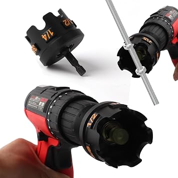 Nut Zipper Drill Attachment for Fast Nut and Bolt Removal, Aluminum Alloy Hex Shank Nut Driver for 1/4" 3/8" 1/2" Threaded Rods, Conduit Racks Strut Systems Tool