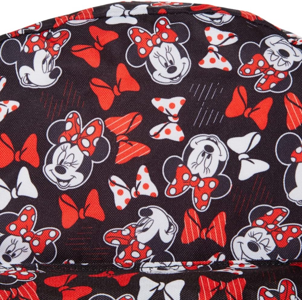 Disney Minnie Mouse Backpack for Kids and Adults, 16 inch, Red and Black - Image 6