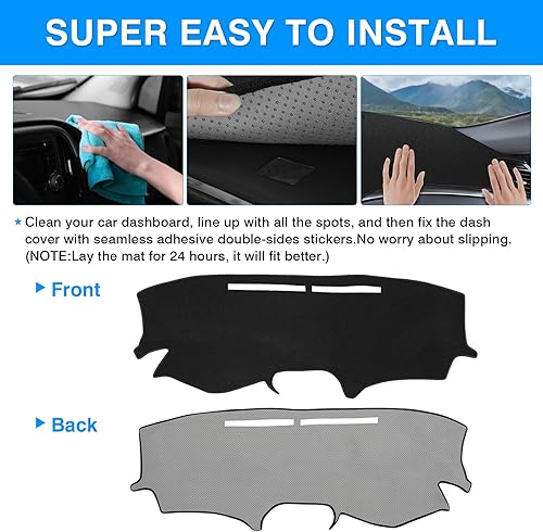 Vista 93 de Autorder Alfombrilla de cubierta de salpicadero para Ford F150 F250 F350 1992-1996 Accesorios Cubierta de tablero de franela para salpicadero