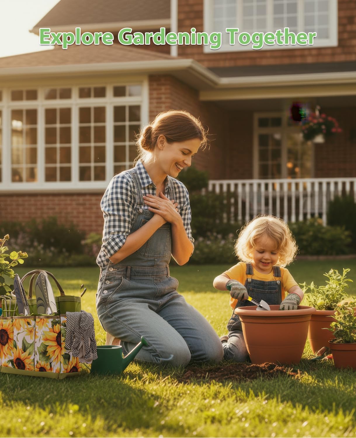 Garden Tools Set 12PCS, MOSFiATA Gardening Kit with Organizer Bag, Heavy Duty Soil Shovel, Transplant Trowel, Weeder, Hand rake, Ideal Gardening Gifts