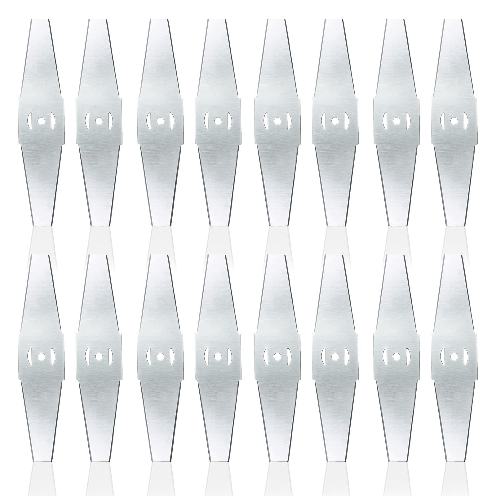 16 Pcs Metal Strimmer Blades, Universal Steel Brush Cutter Blade Cordless Strimmer Blades Grass Trimmer Blade for Cordless Strimmers, Garden Strimmers, Lawn Mowers