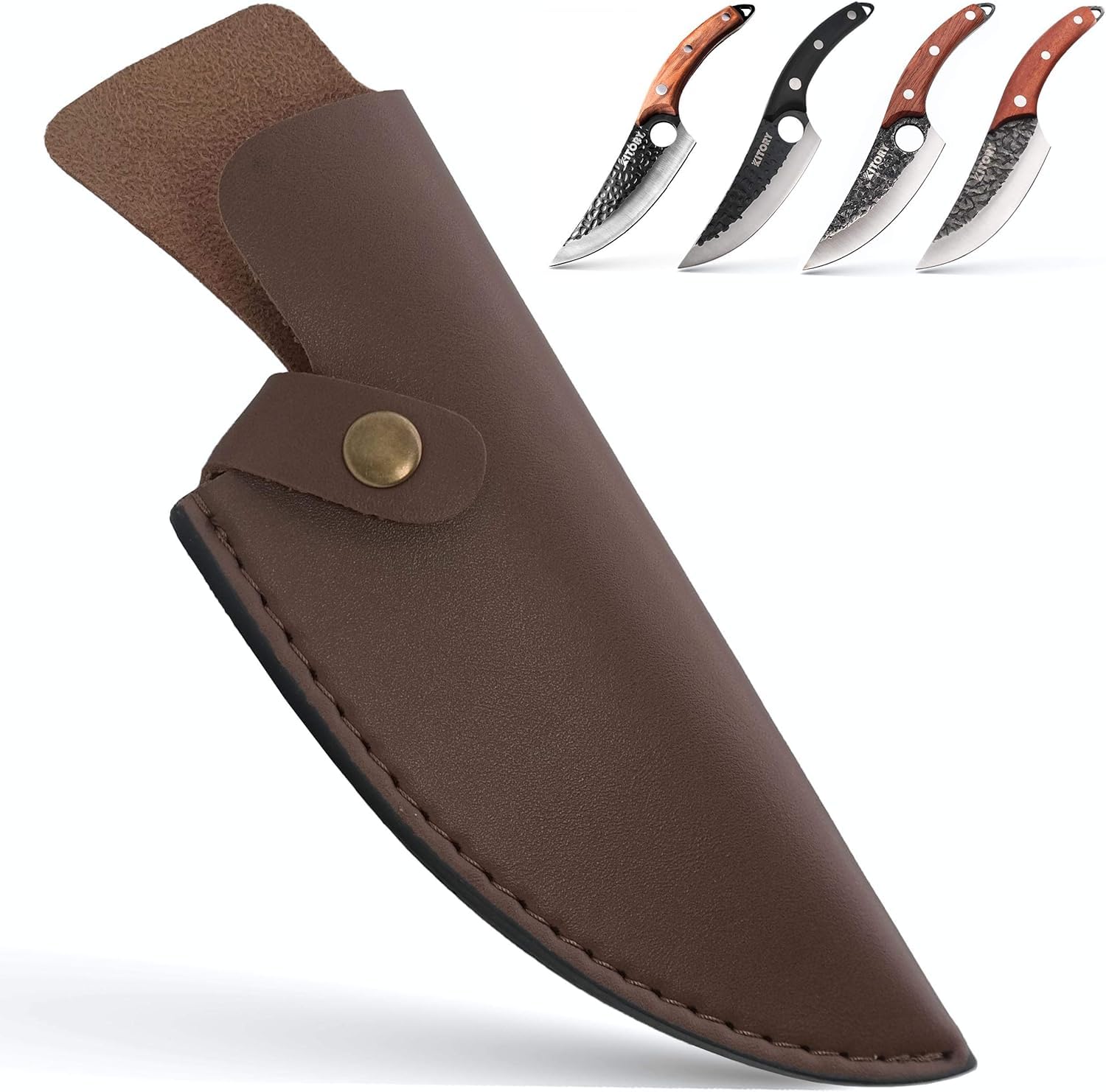 Messerscheide Leder für 15,24 cm Langes, Lederscheide Weiche PU-Leder für 6 Zoll Wikinger Messer, mit Gürtelschlaufe Gut geeignet für Messer mit feststehender Klinge