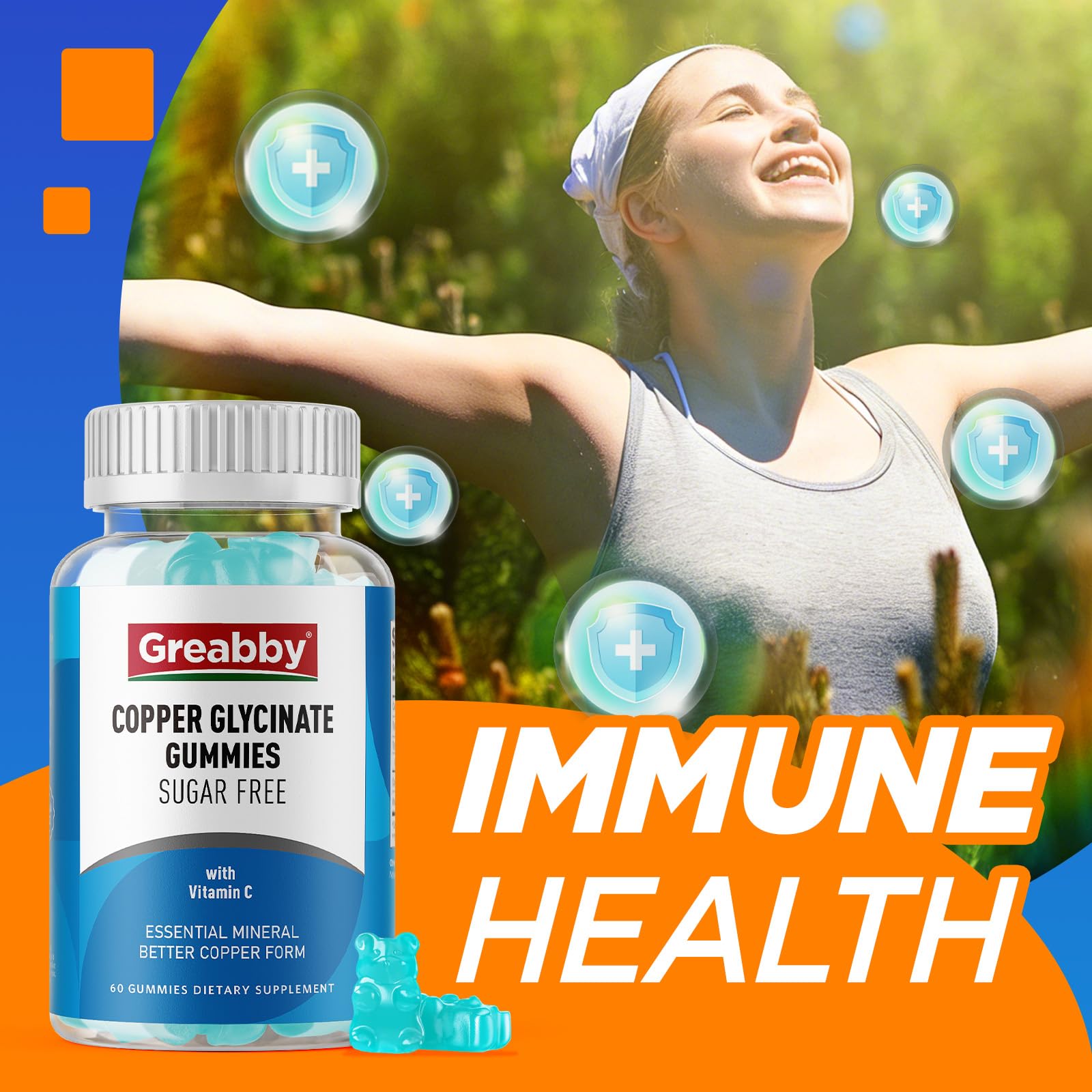 Copper Supplements Gummies, 2mg Chelated Copper Glycinate, 60 Count — Amazon image 6