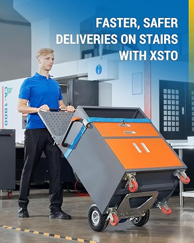 Miniatura 2 de XSTO ZW7200GC - Camiones manuales para escalar escaleras, carrito para mudanza, aluminio con capacidad de 440 libras, para escalar escaleras de alta