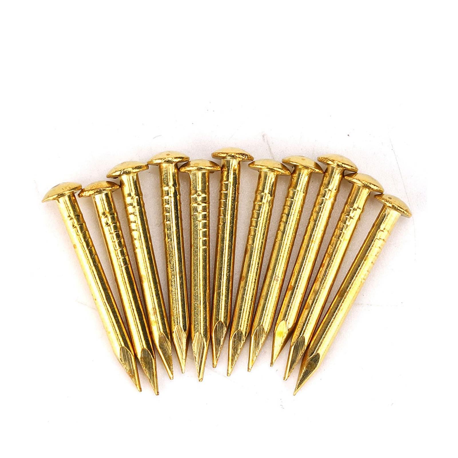 Respicefinem 100 Pezzi Chiodi Decorativi Chiodi Hardware In Ottone Con Testa Rotonda Accessori Hardware Per Chiodi In Ottone Per Decorazione Domestica In Con Materiale Ottone Diver