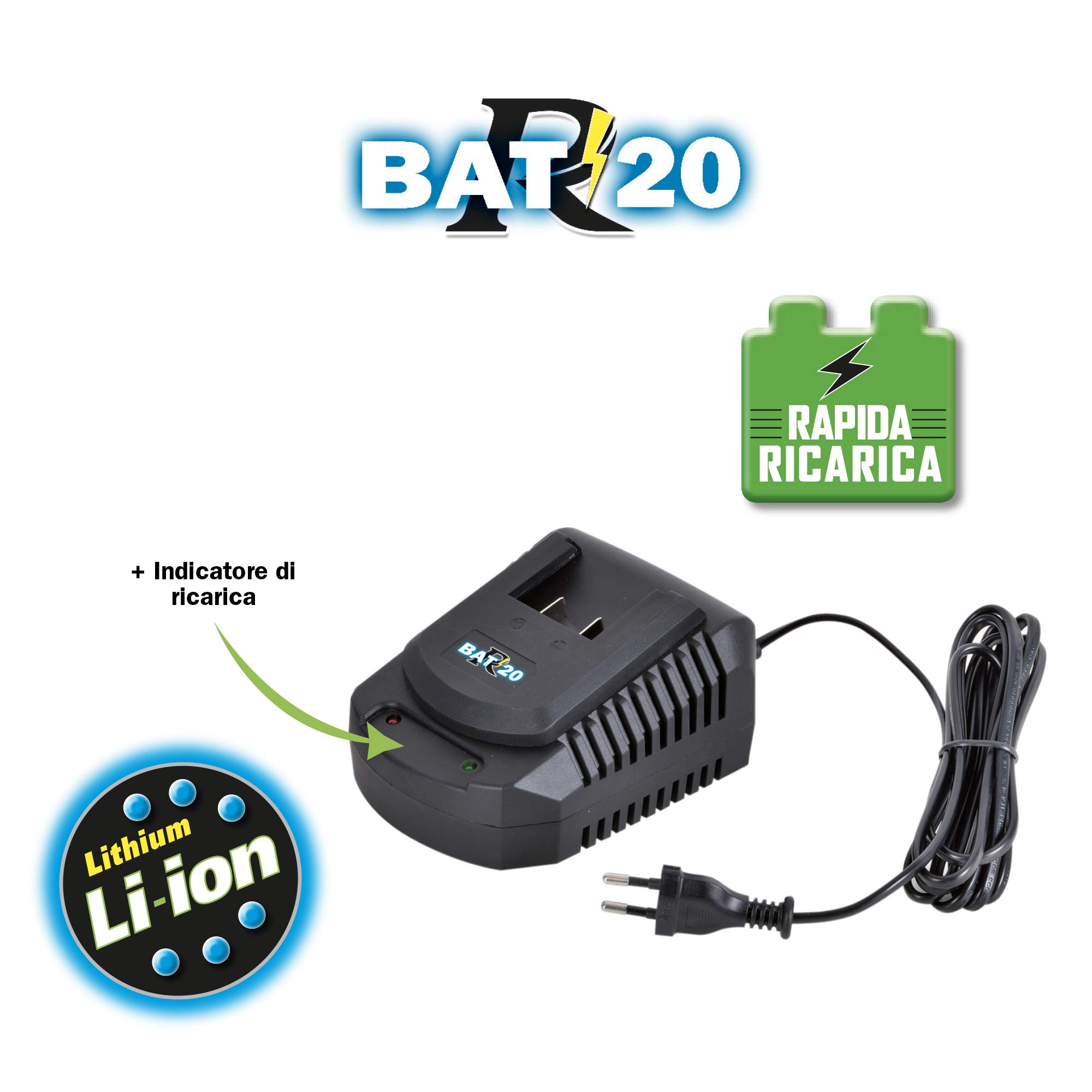 Ribiland - Chargeur rapide Compatible avec les appareils sans fil Ribiland et Ribimex