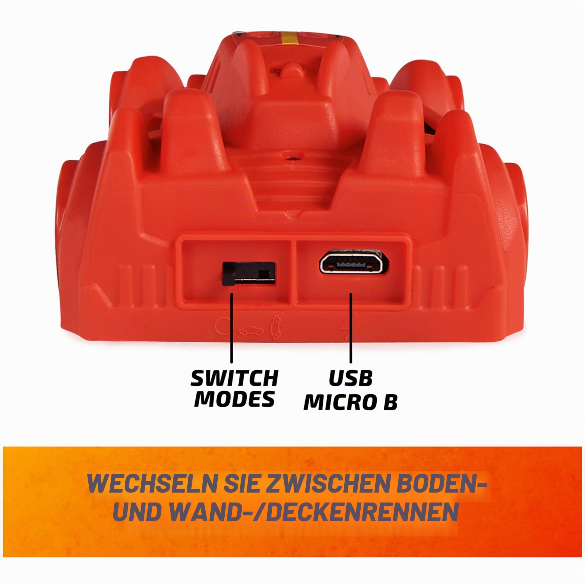 Air HOGS Zero Gravity Sprint Wall Climber, ferngesteuertes Auto, wiederaufladbar über USB, ferngesteuertes Auto, rot, für den Innenbereich, Spielzeug für Kinder ab 4 Jahren