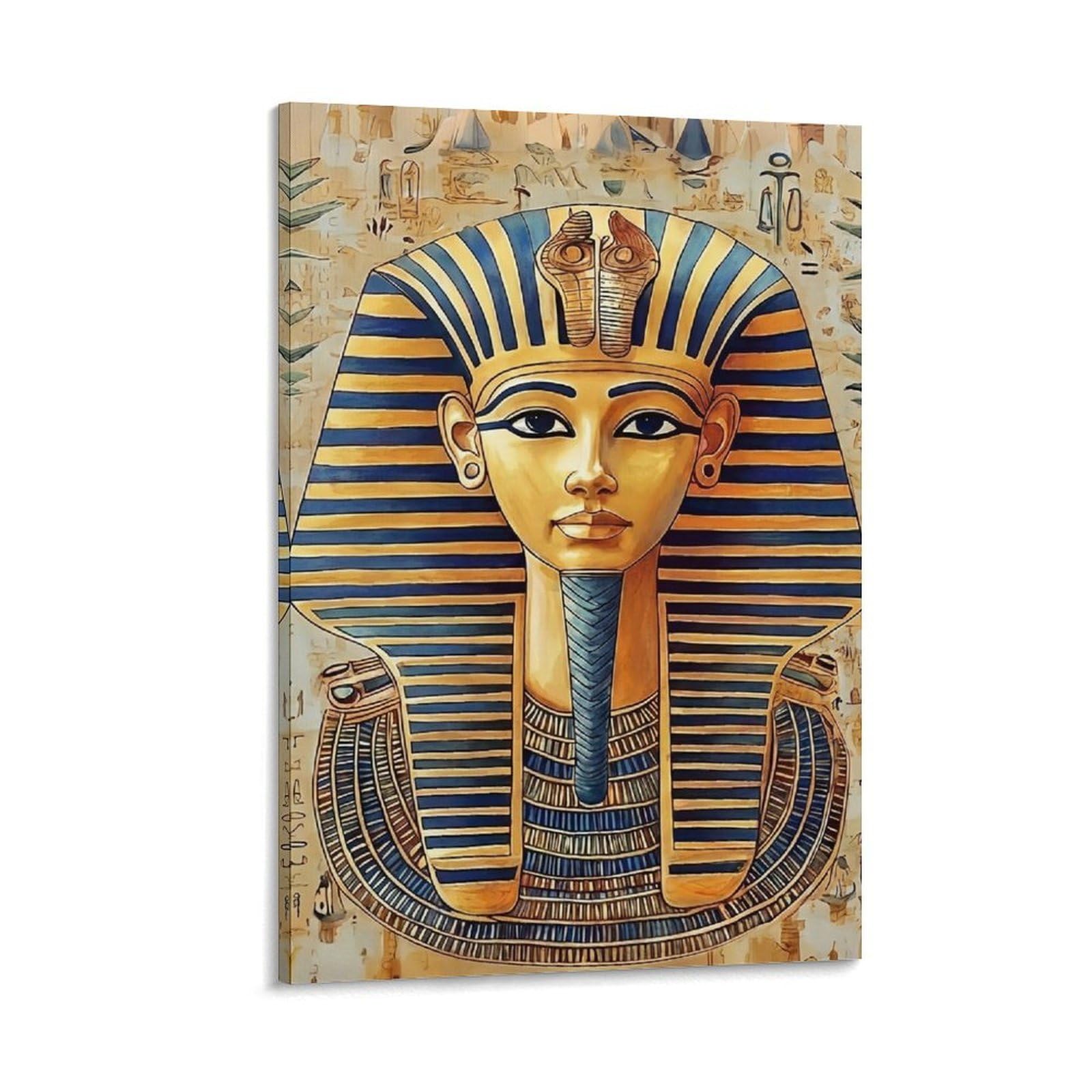 DHBANEIOK EgyptianPharaohMask Poster Artwork Giclee Canvas Prints Modern Wall Art Picture Wall Hanging for Home Decorations 12x18inch(30x45cm)