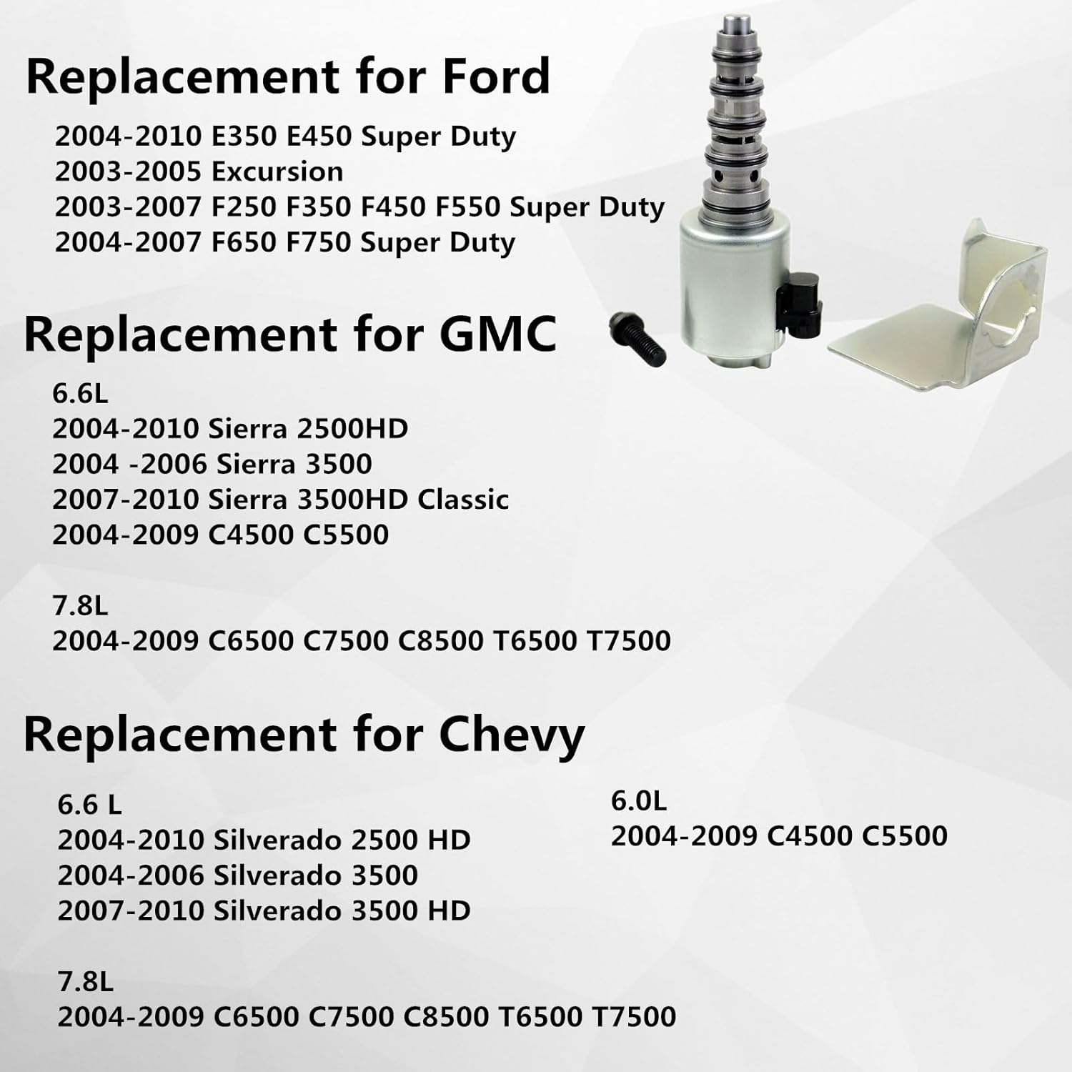 GELUOXI 904-268 Turbo Wastegate Controller VGT Solenoid Actuator Replacement for 2003-2010 Ford F250 F350 F450 F550 E350 E450 6.0L Diesel Chevy Silverado GMC Sierra 6.6L 7.8L Powerstroke 3C3Z6F089AA
