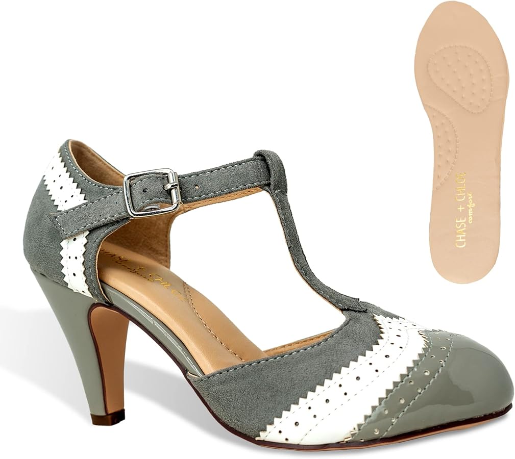 Amazon.com | Women's Two Tones Wing Tips Retro Rockability 1950s