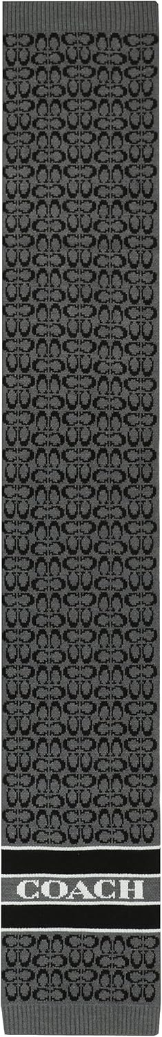 COACH womens Signature C Logo Knit Scarf - Image 2